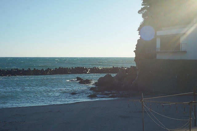 Strand, Beach House, Hav, Kyst, Ocean