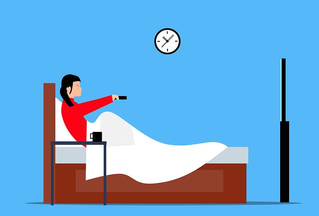 Free insomnia watch bedroom illustration