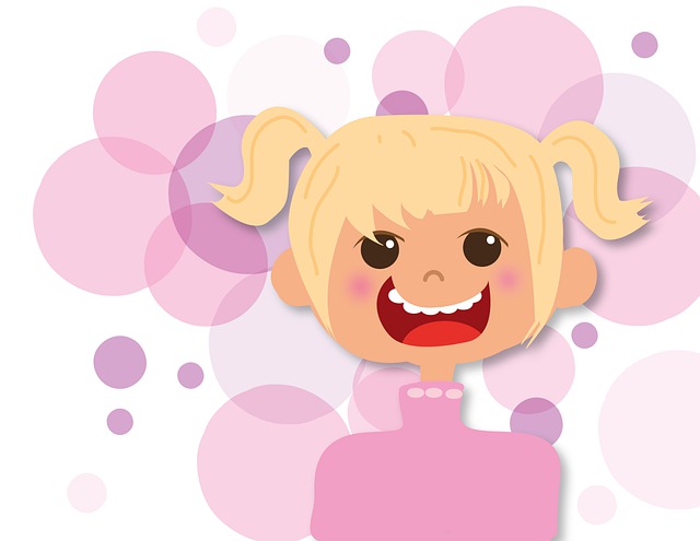 Free child girl braids illustration