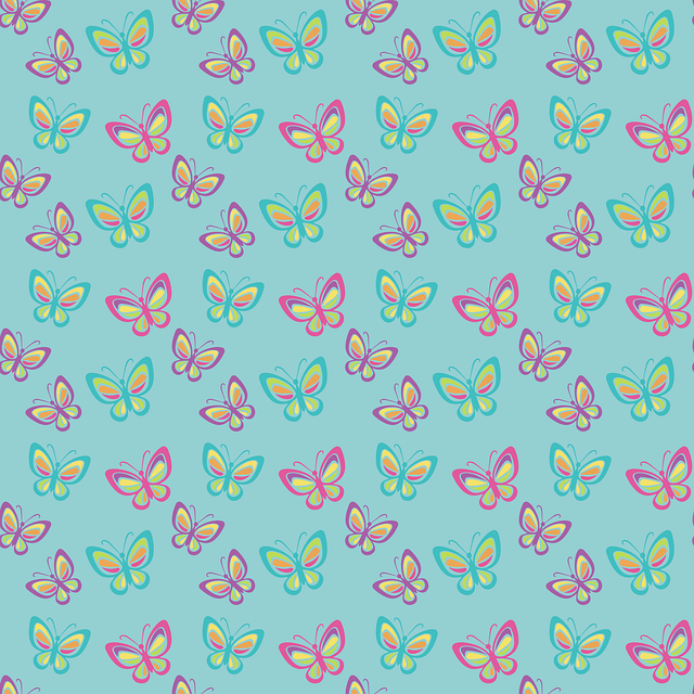 Free background butterflies pattern vector