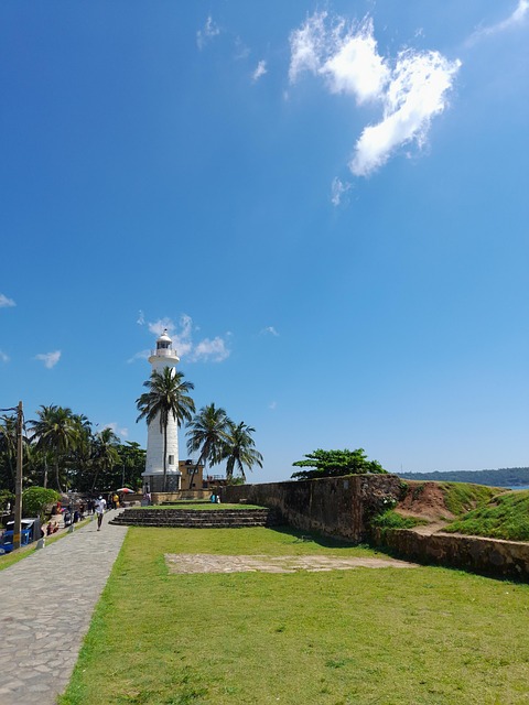 Playa, Faro, Mar, Galle, Srilanka, Verde