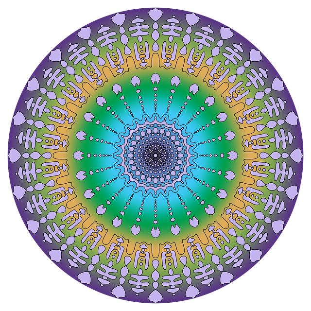Free mandala floral patter rosette illustration