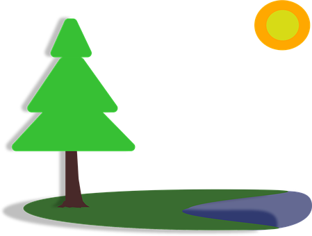 Free Tree Sun vector and picture