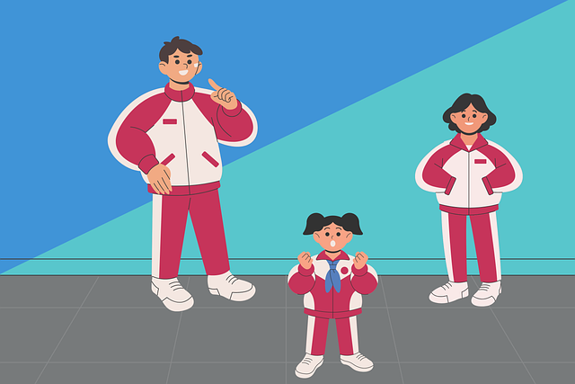 Free train family exercise illustration
