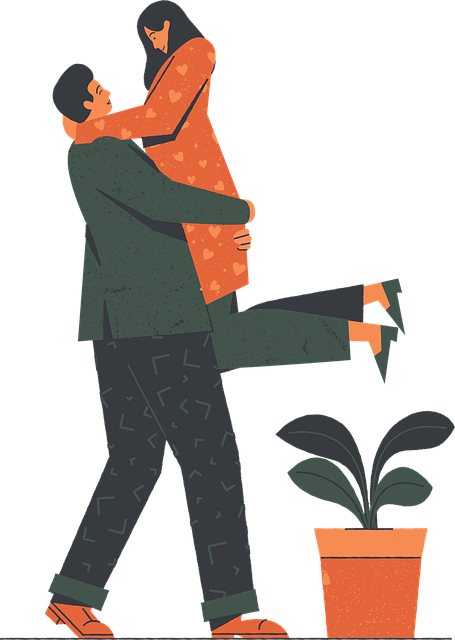 Free couple romance affection vector