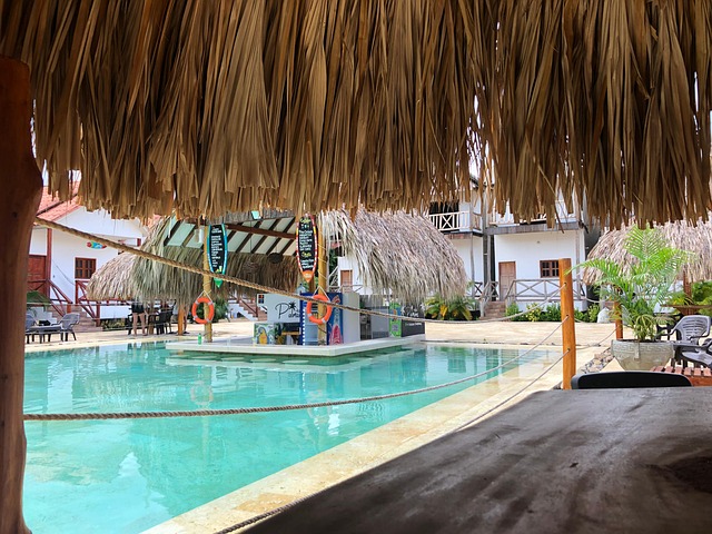 Hotel, Zwembad, Cabine, Bar, Pauze