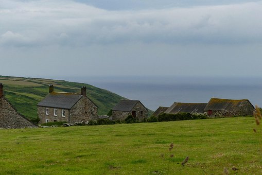 Cornwall, England, Hütten, Dorf