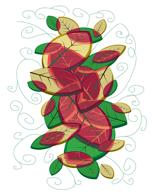 Free flower leaves bouquet illustration