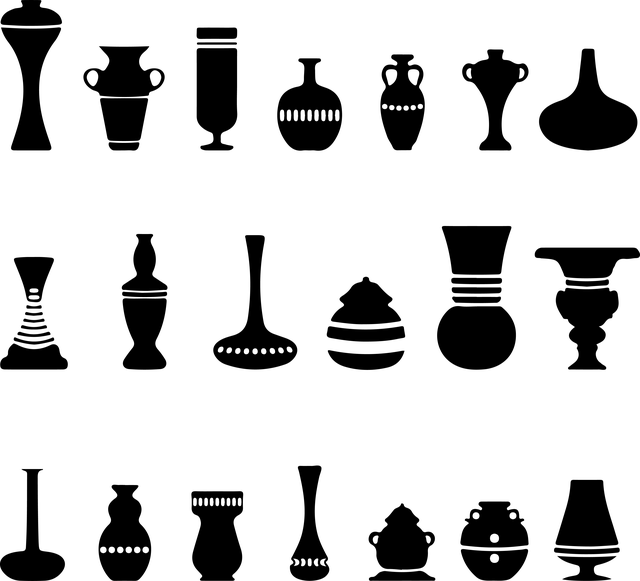 花瓶, 陶瓷, 锅, 粘土, 容器, 放, 轮廓, 元素, 切, 透明背景