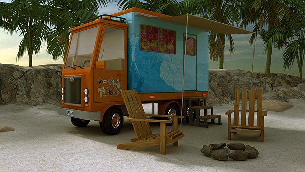 Camping, Palmieri, Plajă, Nisip, Vehicul