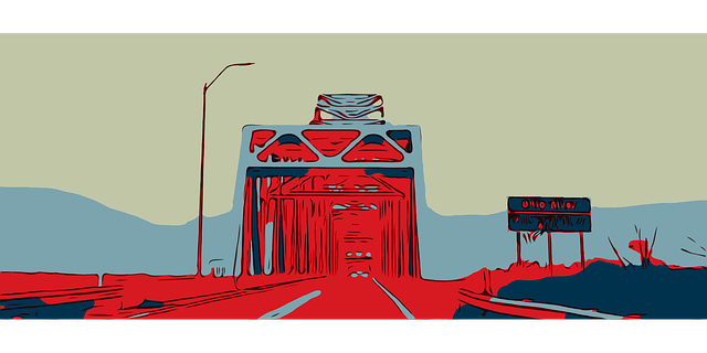 Free bridge road highway vector