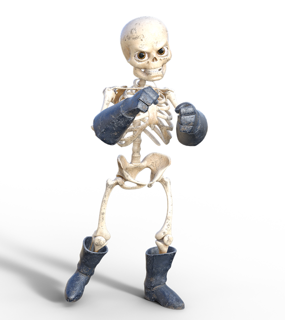 Free skeleton puppet cartoon illustration