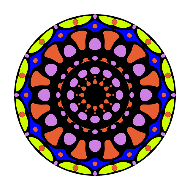 Free mandala rosette floral pattern illustration