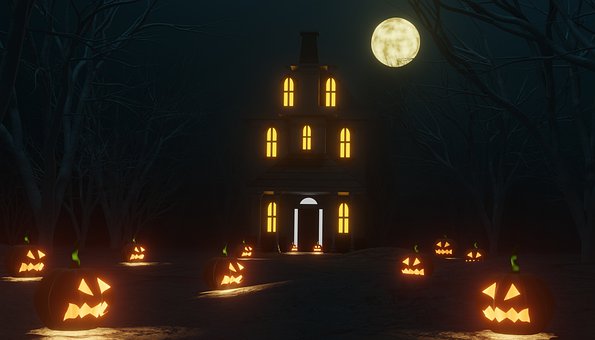 Heimat, Hallowen, Geisterhaus, Nacht