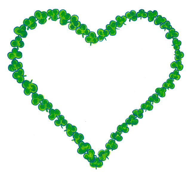 Free heart luck valentine's day vector