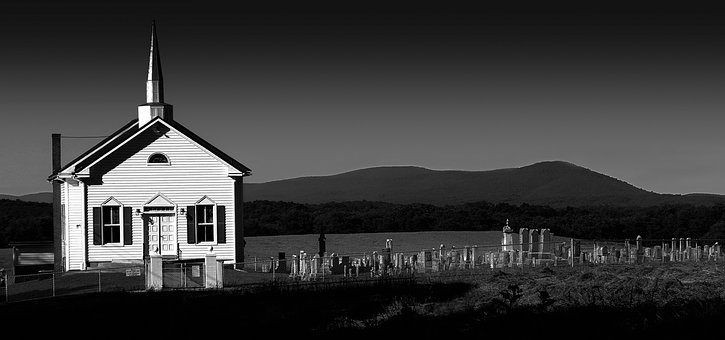 Kirche, Landschaft, Draußen, Shenandoah