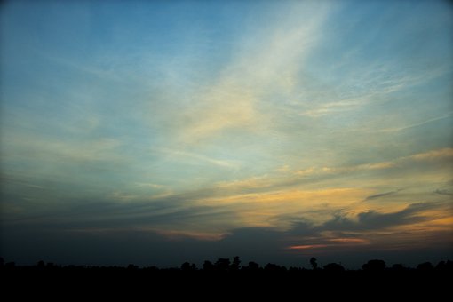 Himmel, Wolken, Dämmerung, Natur