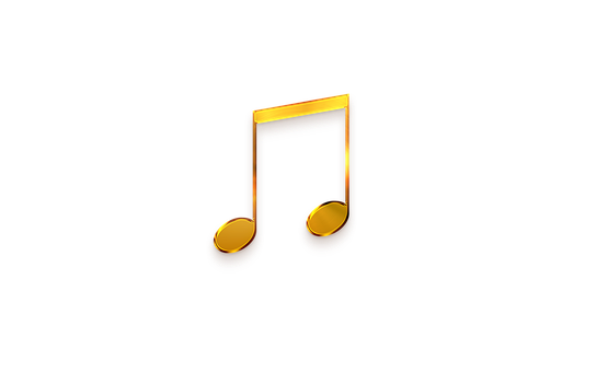 Musik, Guld, Logo, Ikon, Guld Ikon