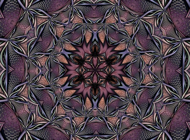Free mandala rosette kalidoscope illustration