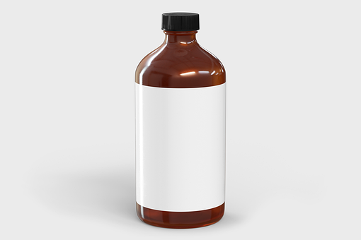Flasche, Glas, Medizinflasche, Mock Up