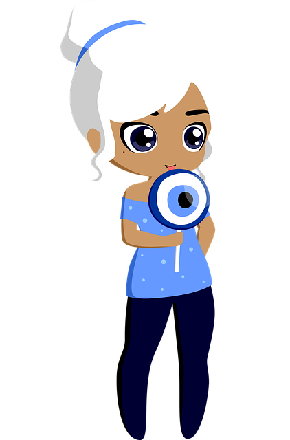 Free girl woman candy illustration
