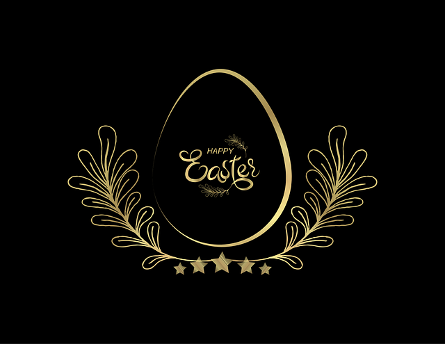 Free easter gold holiday vector