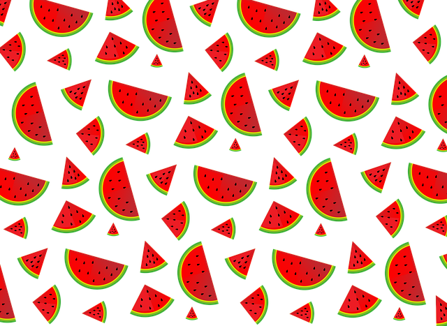 Free fruit watermelon pattern vector