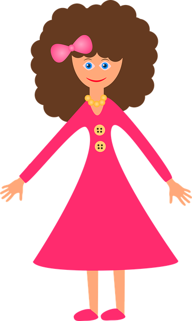 Free girl dress little girl vector