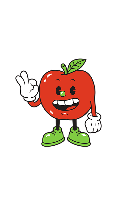 Manzana, Fruta, Rostro, Sonrisa