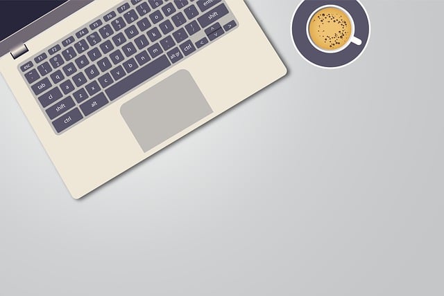 Free laptop computer workspace illustration