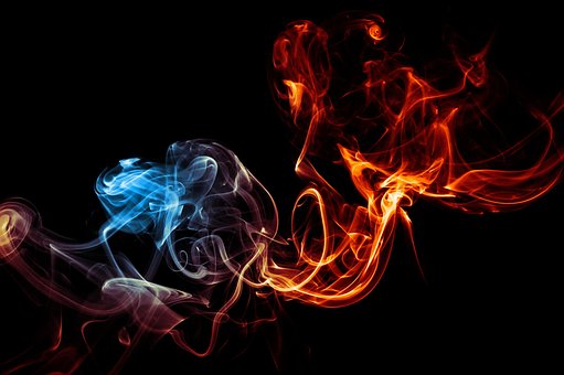 Rauch, Flamme, Wellen, Bewegung, Brennen