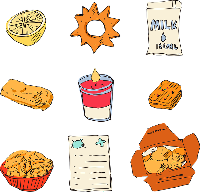 Free baked goods candle cozy vector