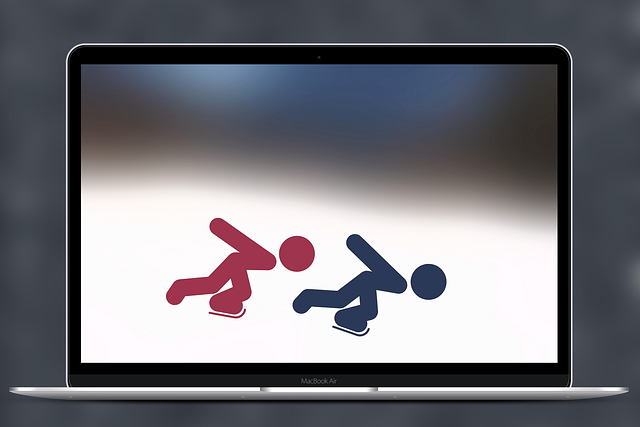 Free skating ice speed illustration