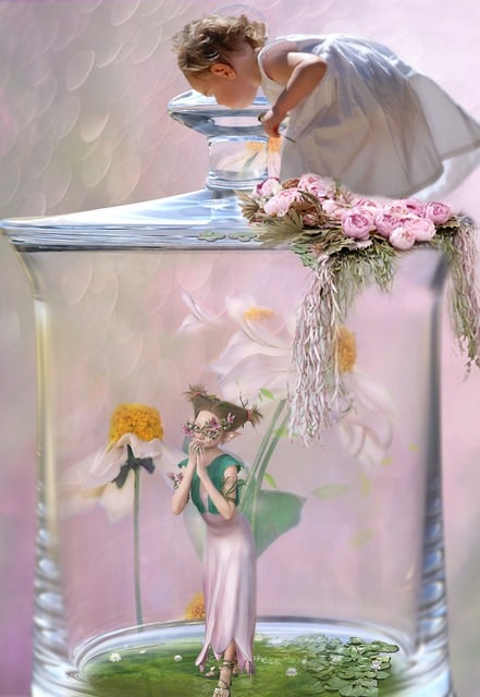 Free fairy child dreams illustration