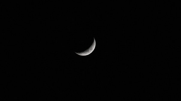Mond, Halbmond, Astronomie, Satellit