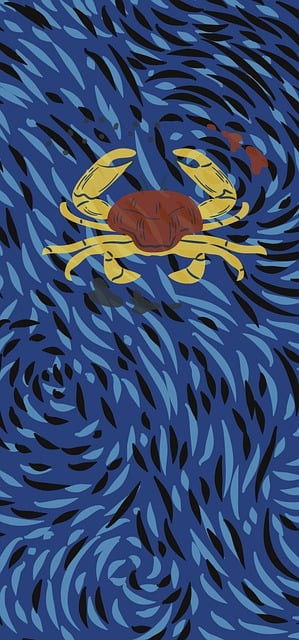 Free crab cancer horoscope illustration