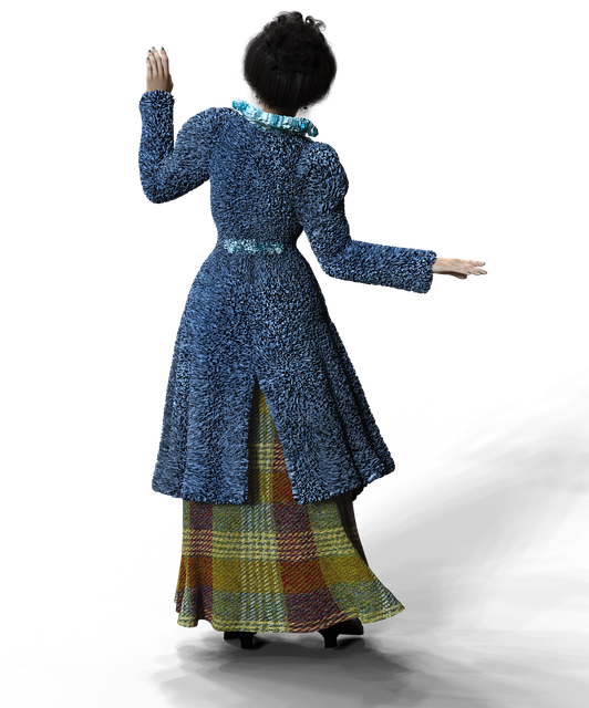 Free woman coat girl illustration