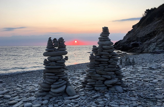 Griechenland, Steinhaufen, Meer