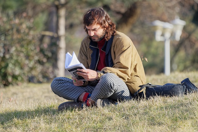 Man Spring Reading Man Park Reading - Free photo on Pixabay - Pixabay