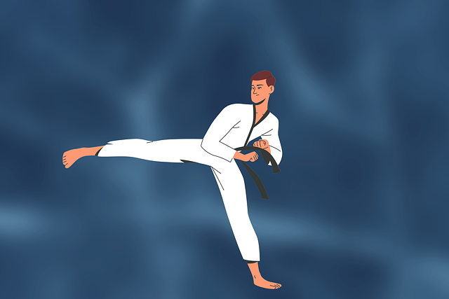 Free karate athlete man illustration