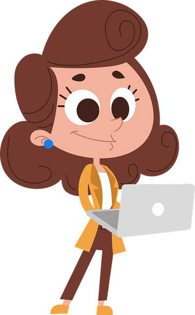 Free woman search notebook vector