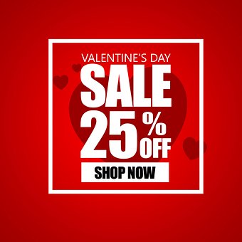 Valentines, Valentins Dag, Salg, Promo