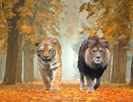 Free Park Lion vector and picture