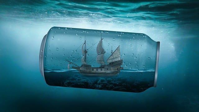 Free under the sea ship fantasy illustration