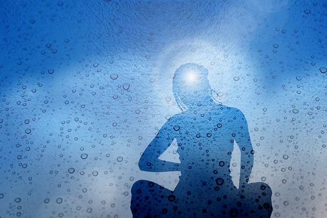 Free meditation raindrops reflection illustration