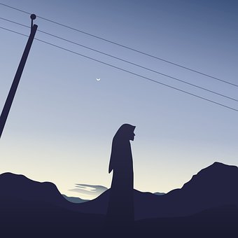 Free Woman Late Afternoon illustration and picture