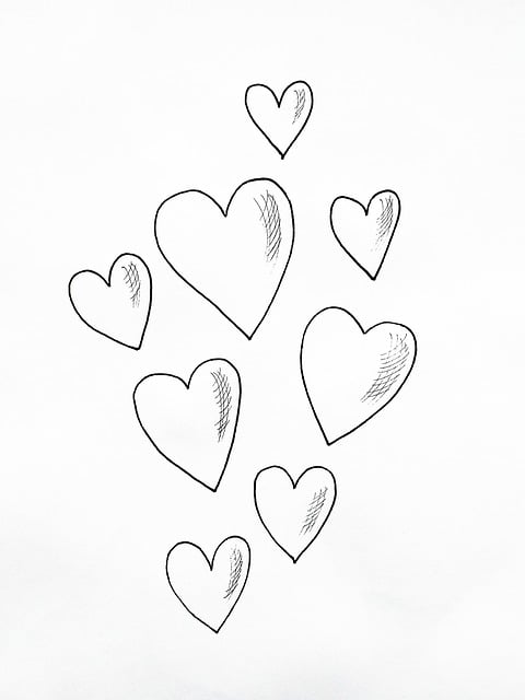 Free hearts love valentine's day illustration