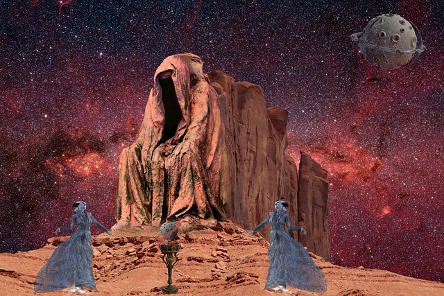 Free women galaxy fantasy illustration