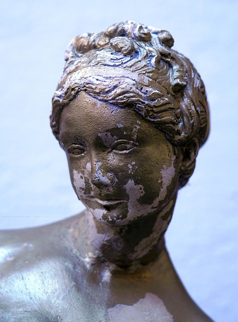 Statue Femme Art Vintage Faite Main - Très Lourde (+6 Kg) - Pièce Unique