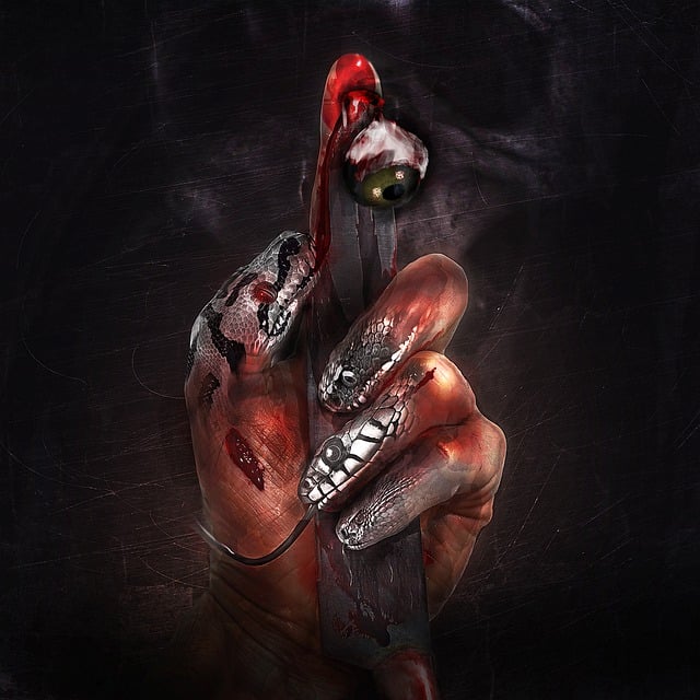Free snake betrayal hand illustration